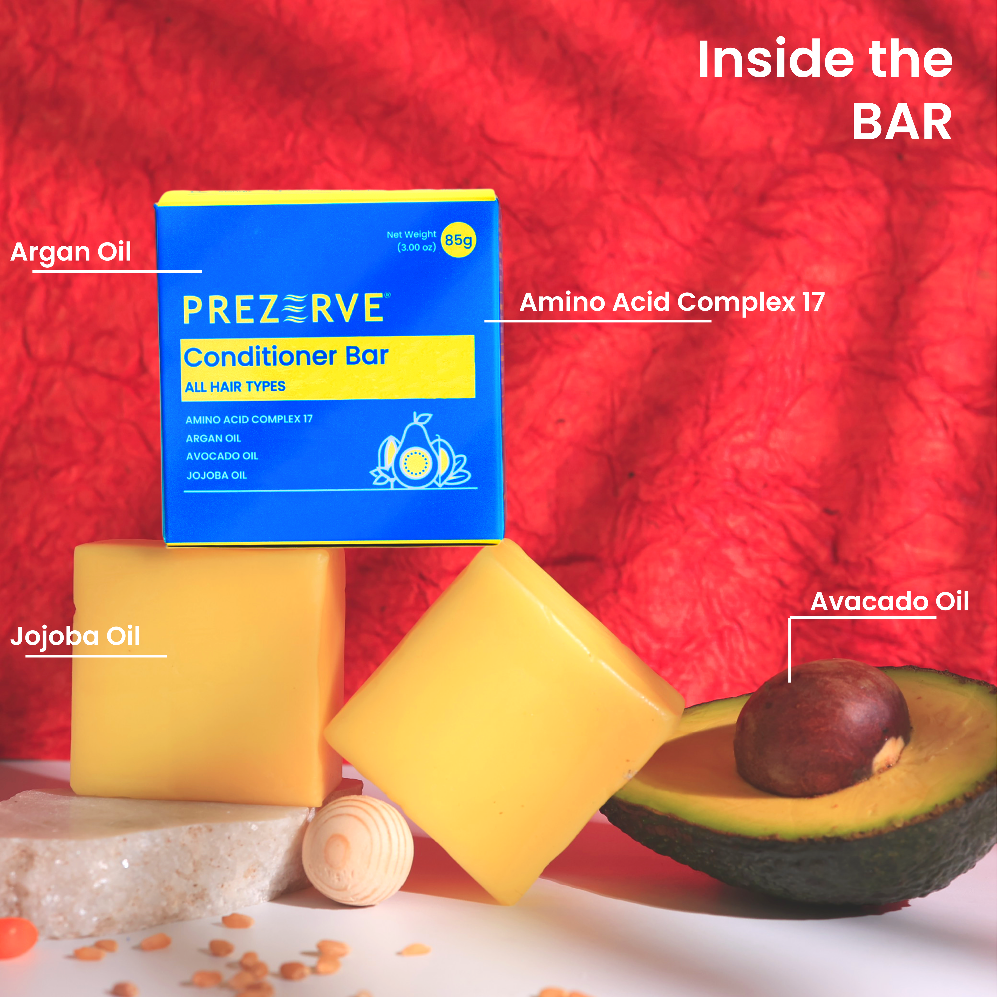 Prezerve Bestselling Conditioner Bar with Hair Proteins and Argan Oil